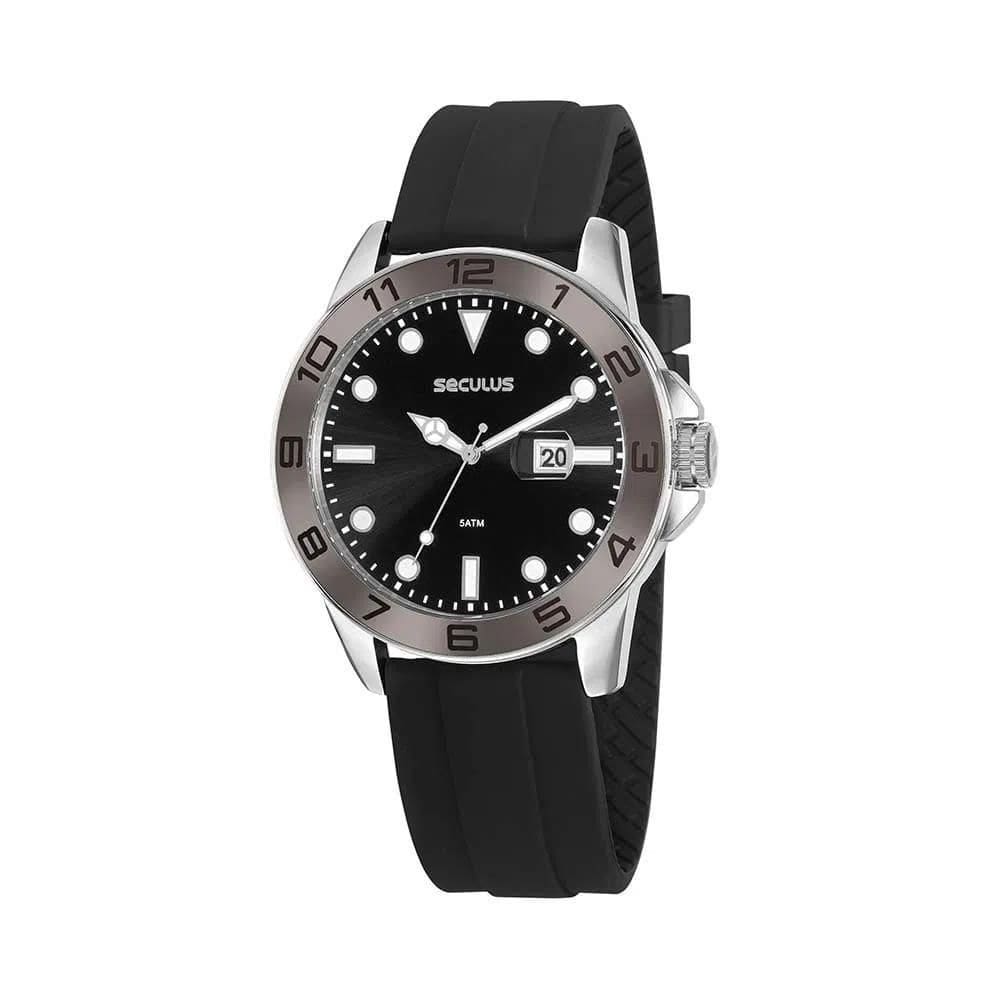 Relógio Masculino Seculus 20882G0SVNU2 Pulseira Preta