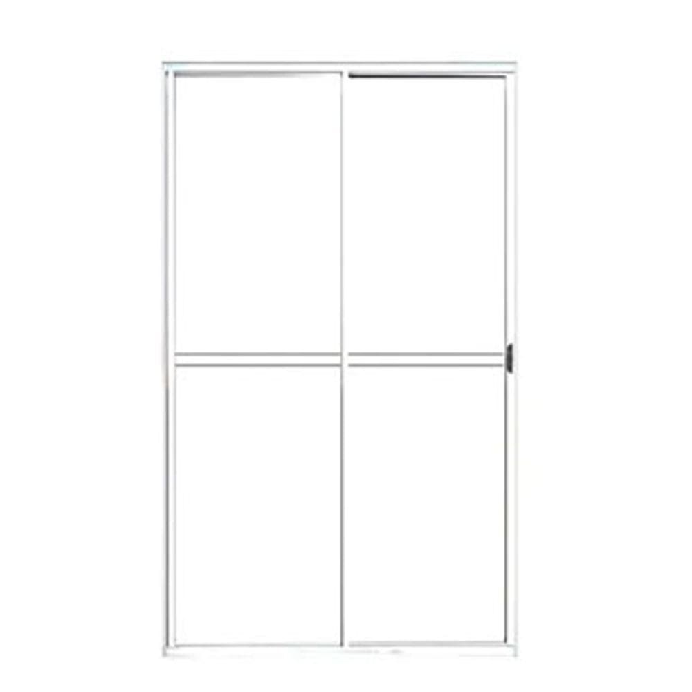 Porta Sacada 2 Folhas Aluminio Branco C/Trinco 2,10x1,20