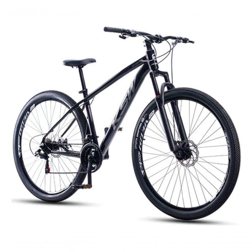 Bicicleta Ksw Xlt 100 Aro 29 24v Shimano Freio A Disco Mecânico Mtb Alumínio Preto/prata 17
