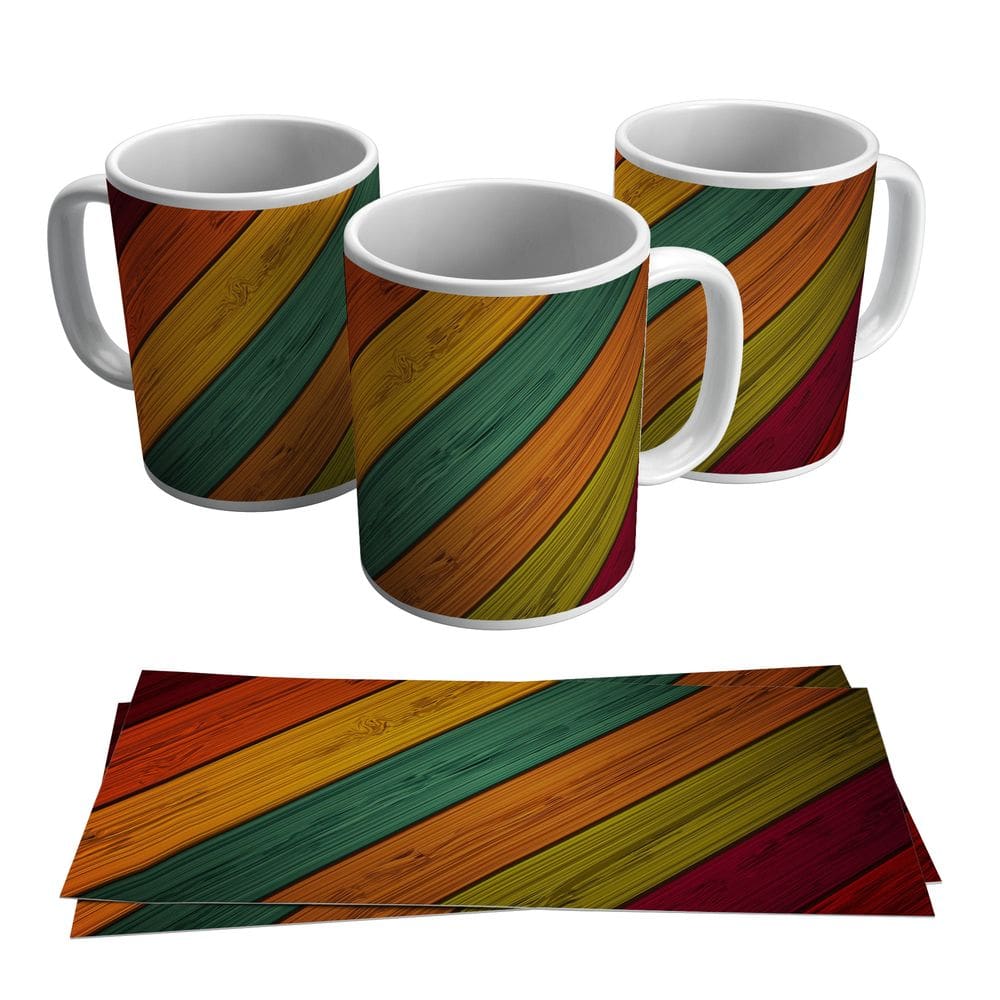 Caneca Arte Moderna Contemporânea Pintura Na Madeira 325ml