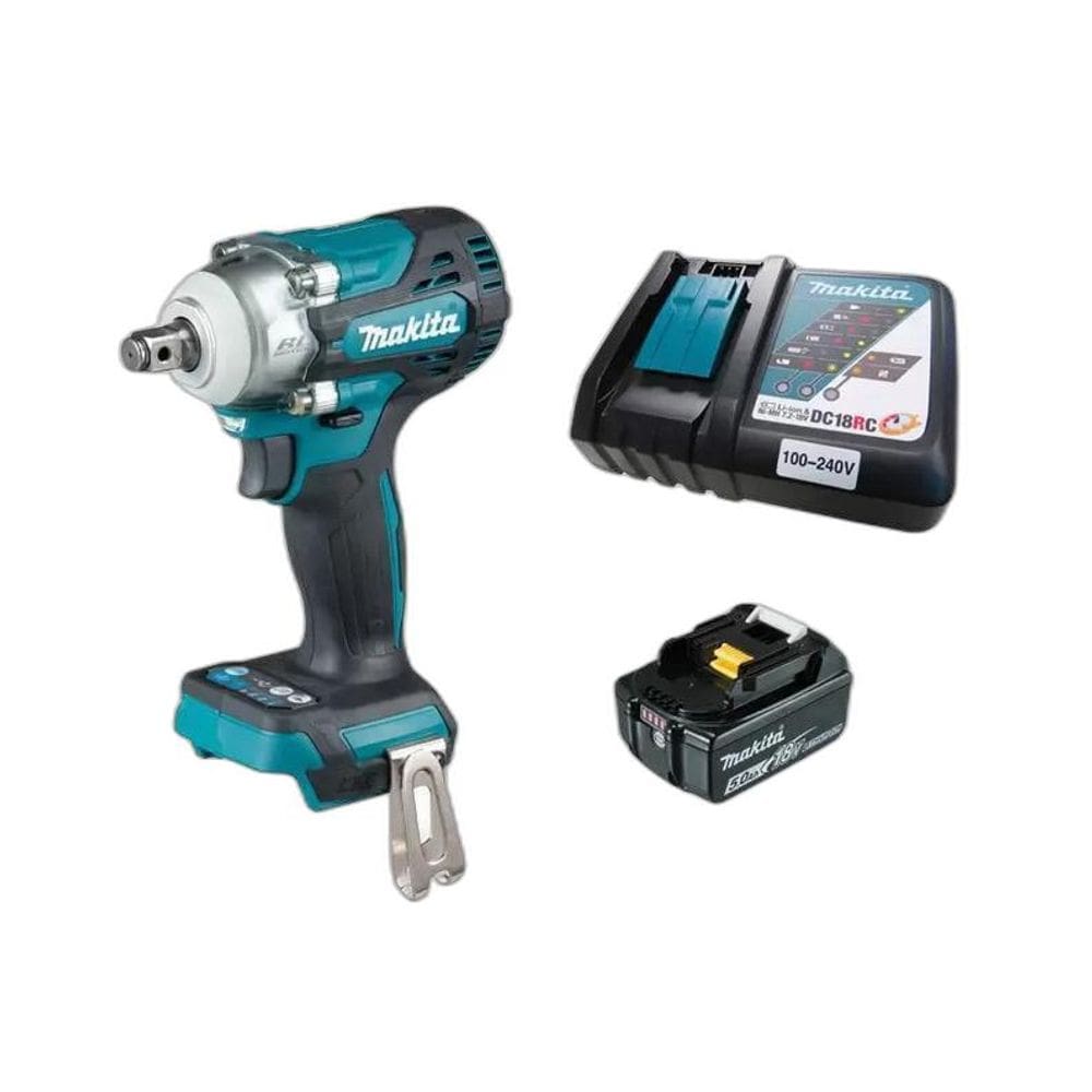 Chave De Impacto Bateria 330Nm Dtw300 1/2 2 Bat 5Ah + Bolsa