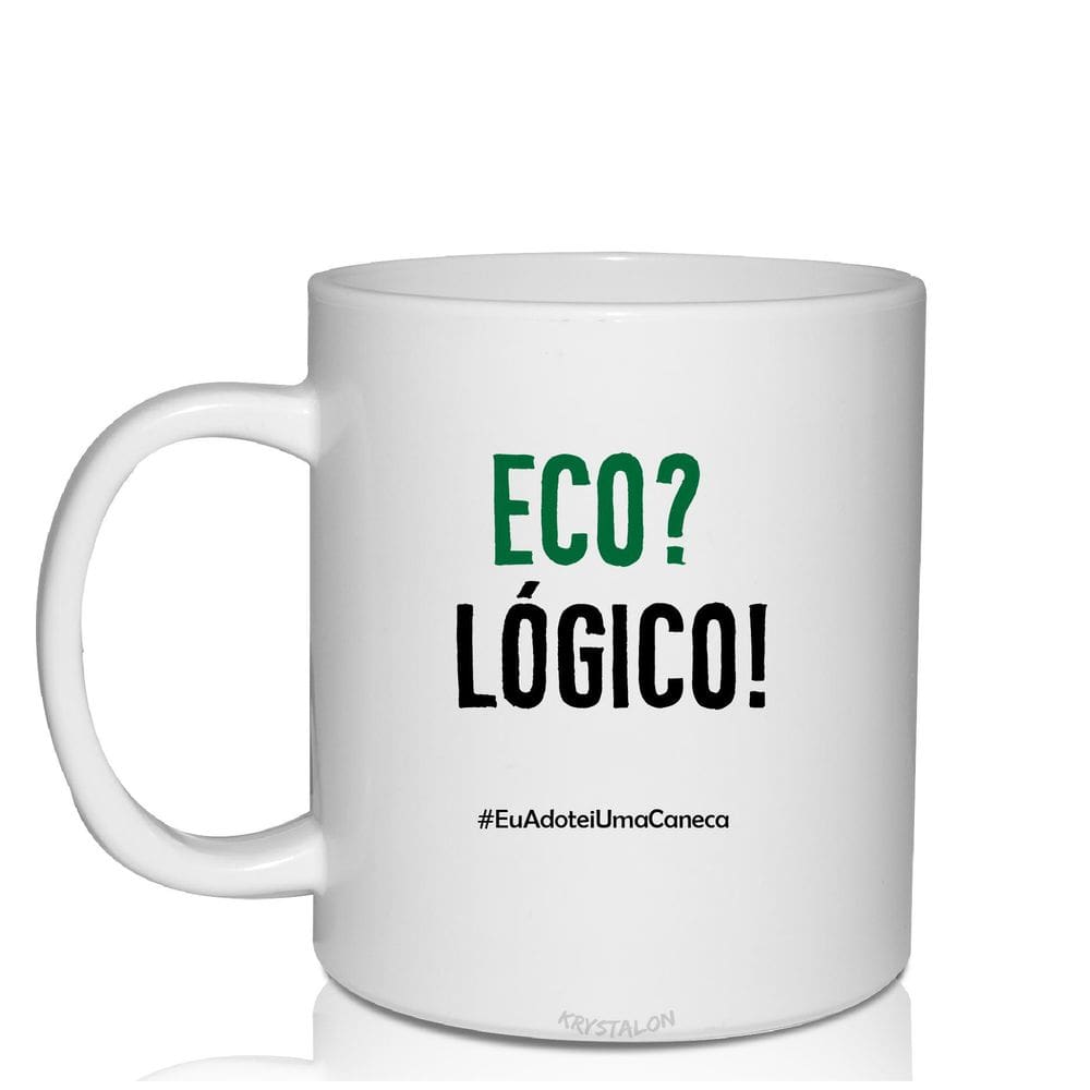Kit 2 Canecas Brancas Personalizadas Eco Logico