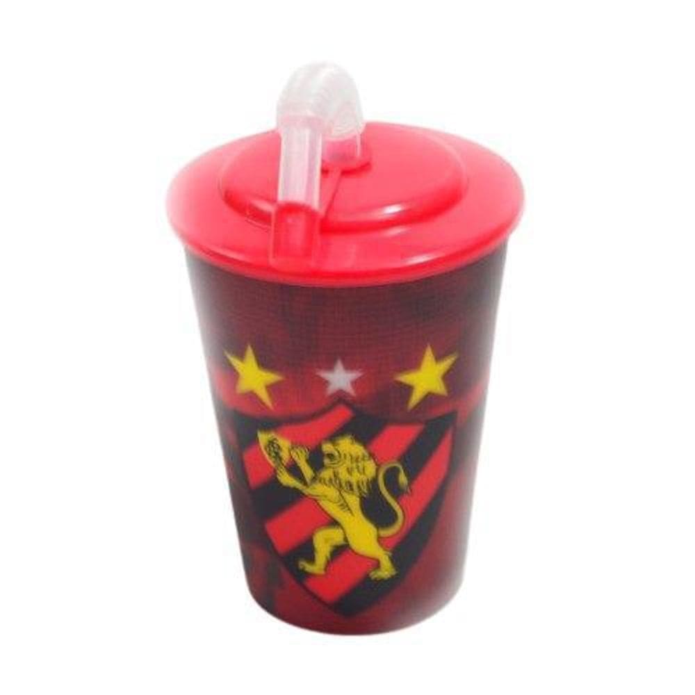 Copo 3D Com Canudo 450Ml - Sport Club