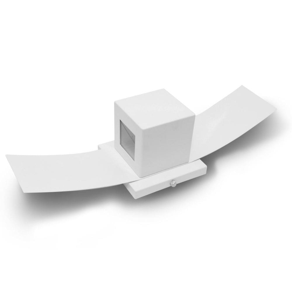 Arandela Box Com Aba 2 Focos Branca