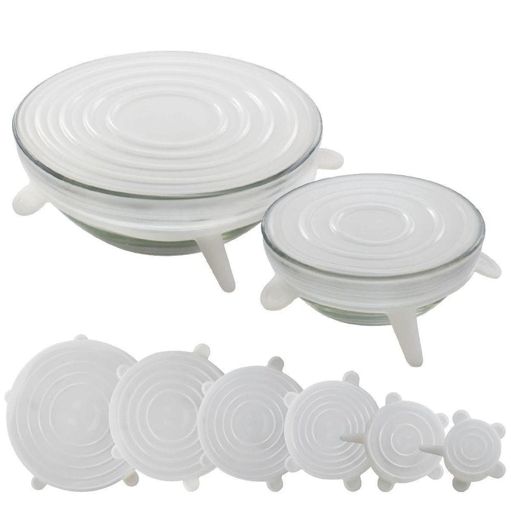 Conjunto 6 Tampas Silicone Flexíveis Universal