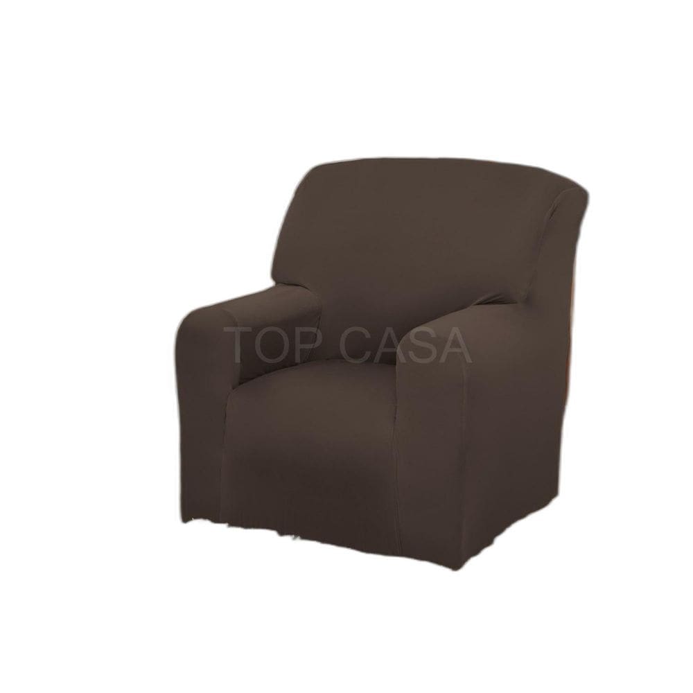 Capa Protetor Sofá Poltrona Papai 1 Lugar Coladinha Marrom