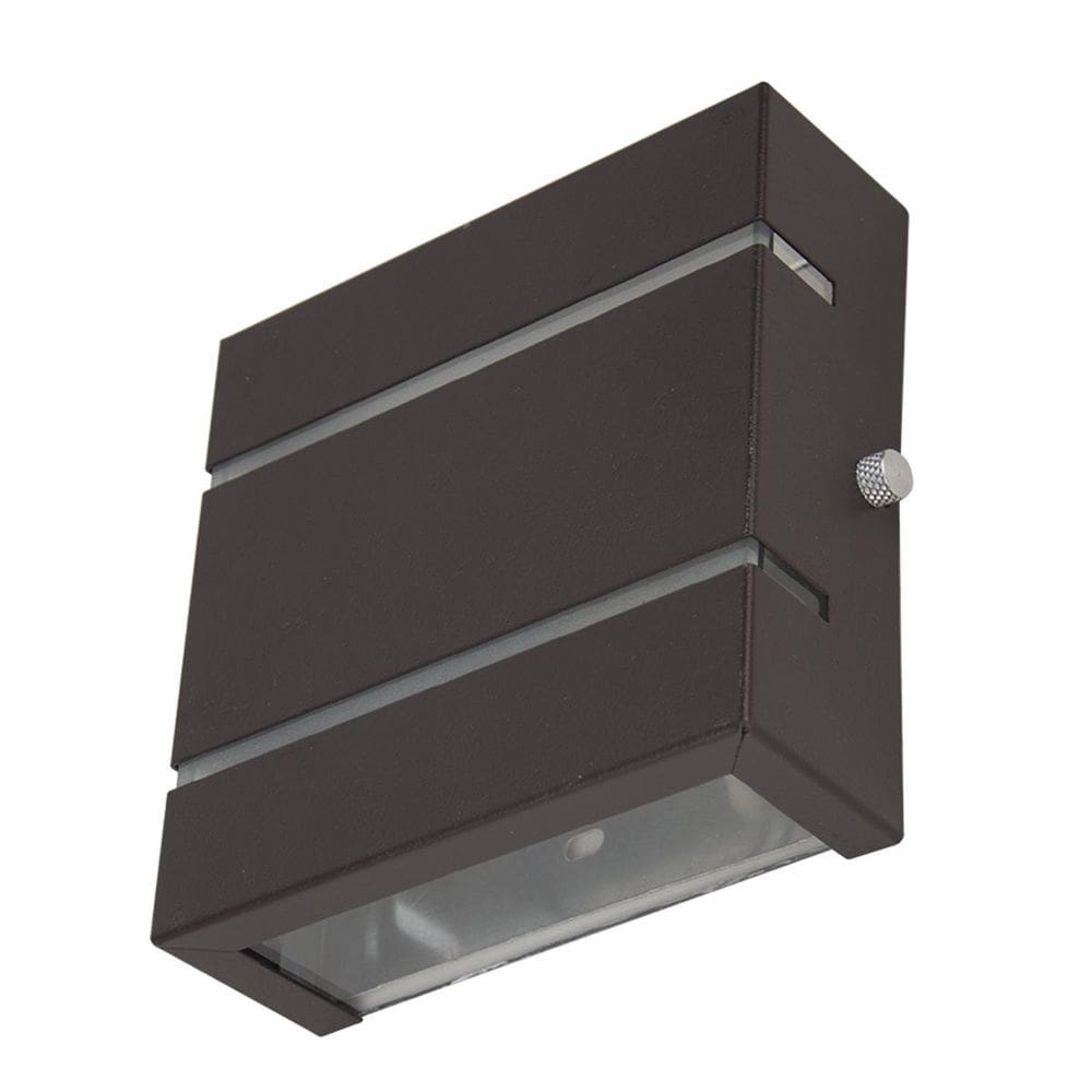 Arandela 2 Friso Externa Parede Slim + Led G9 5W 3K Marrom