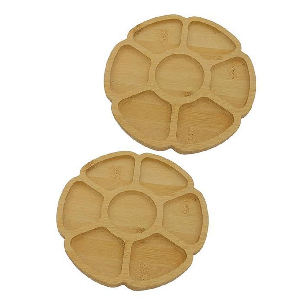 Kit 2 Petisqueiras Flor Bambu 19Cm Class Home