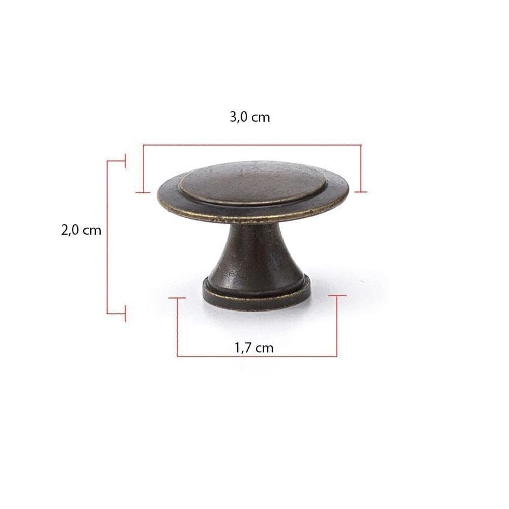 Puxador Redondo Flor Em Metal Móveis Kit 12 Unidade Guarda