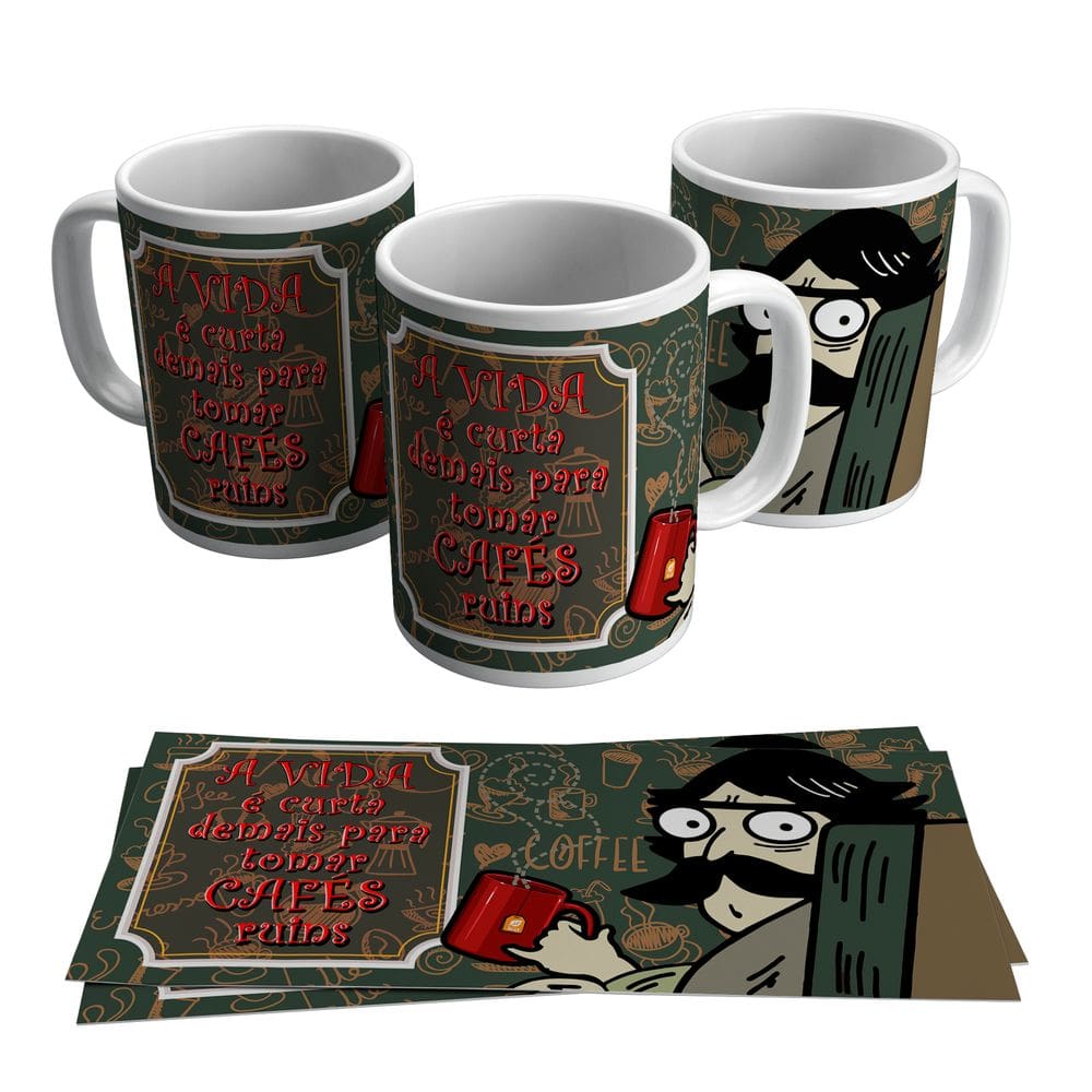 Caneca A Vida É Curta Demais Para Tomar Cafés Ruins 325ml