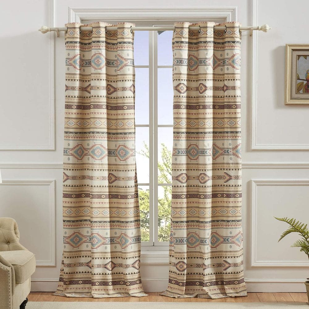 Par de painéis de cortina Greenland Home Fashions Phoenix 213x107cm