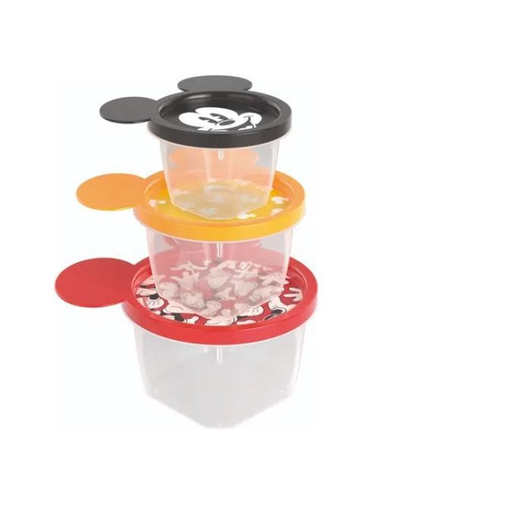 Kit 3 Potes Mickey Com Orelha Plasútil