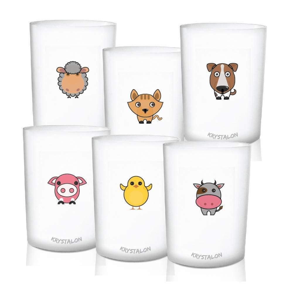 Kit 6 Copos Animais Da Fazenda Dia Das Crianças