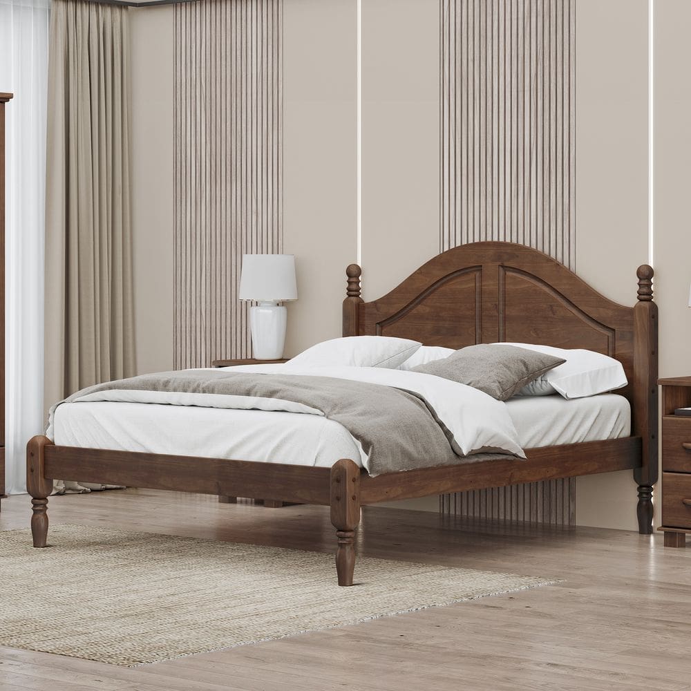 Cama Casal c/ Cabeceira 1,40 Madeira Maciça Tamanho Padrão