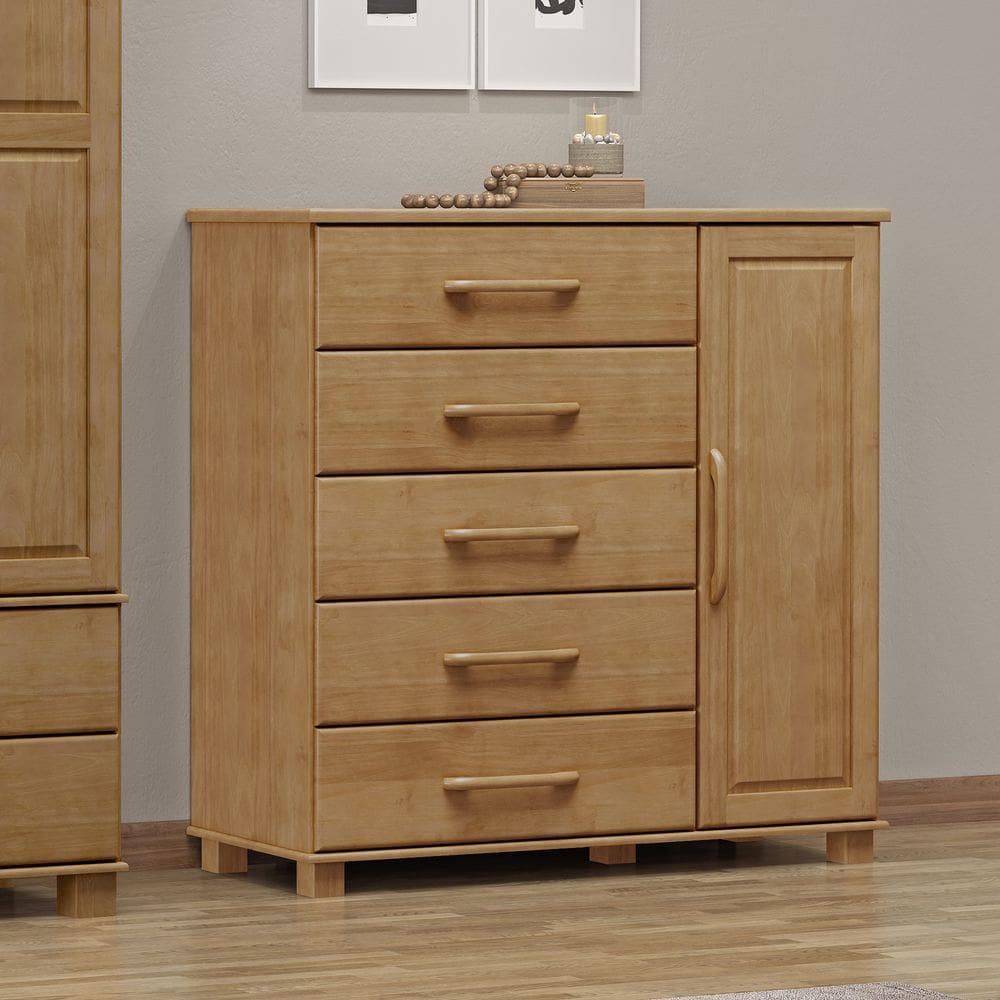 Cômoda Madeira Maciça Quarto 5 Gavetas Gaveteiro Porta Roupa