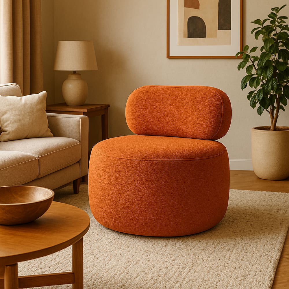 Poltrona Estofada Design Clean E Sofisticado Confortável