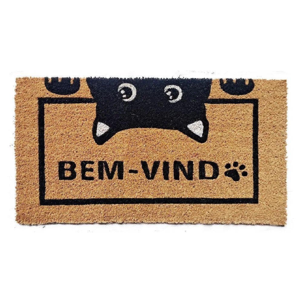 Capacho Retangular Fibra De Coco Base PVC 60x33cm - Komeco