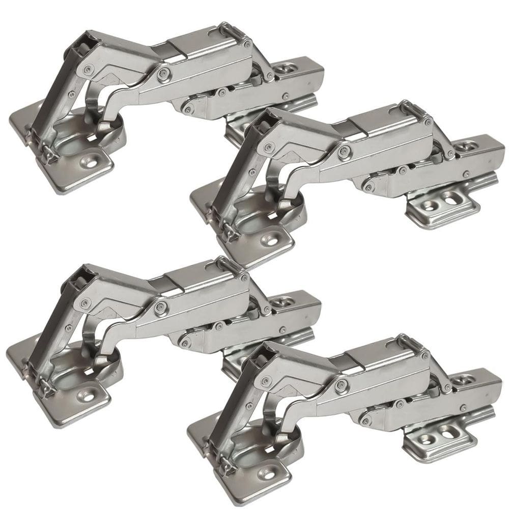 Kit 4 Dobradiças Reta 165 Graus Caneco 35Mm Com Amortecedor