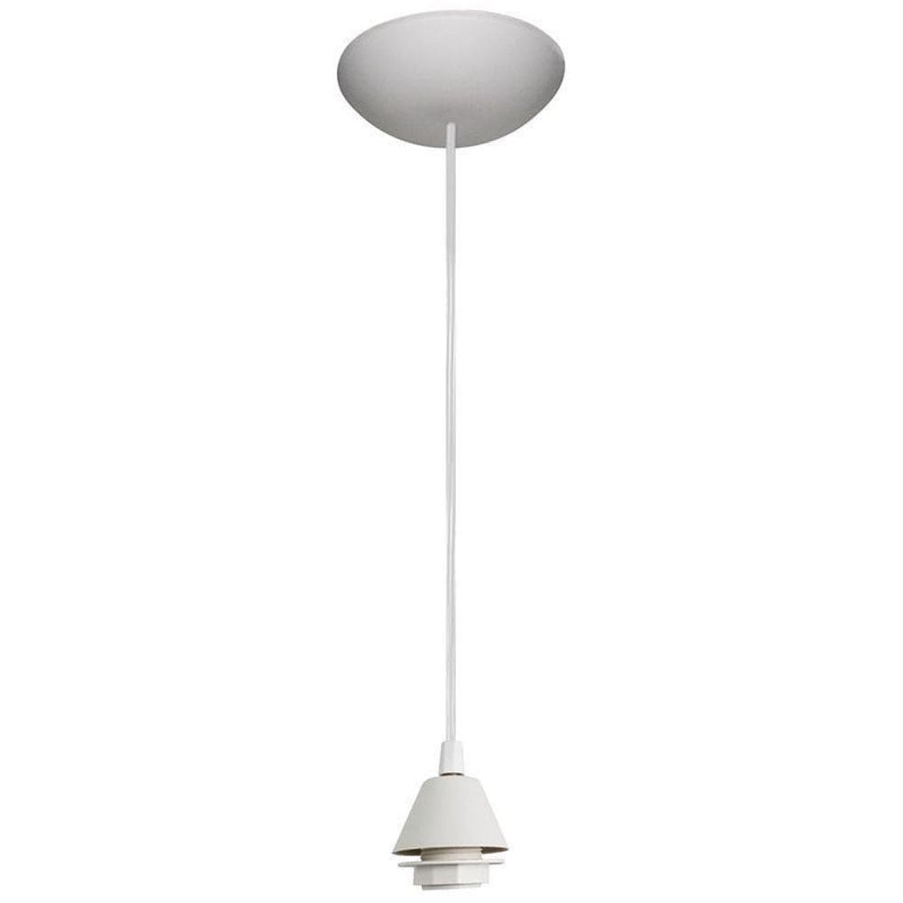 Cabo Fio Pendente Iluminação Moderna 1 Metro Rosca Branco