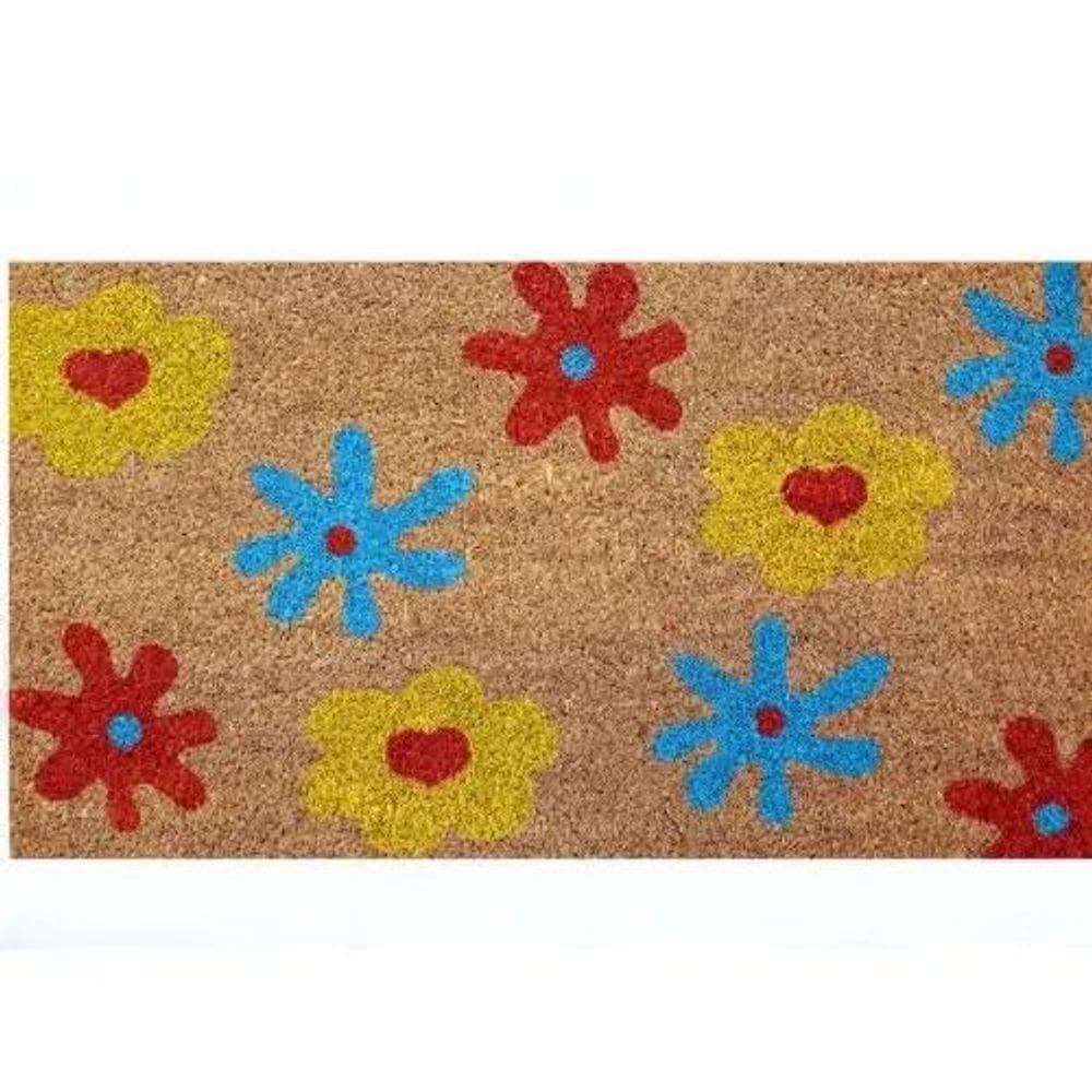 Capacho Fibra De Coco Estampado Antiderrapante 30x60cm - Jolitex