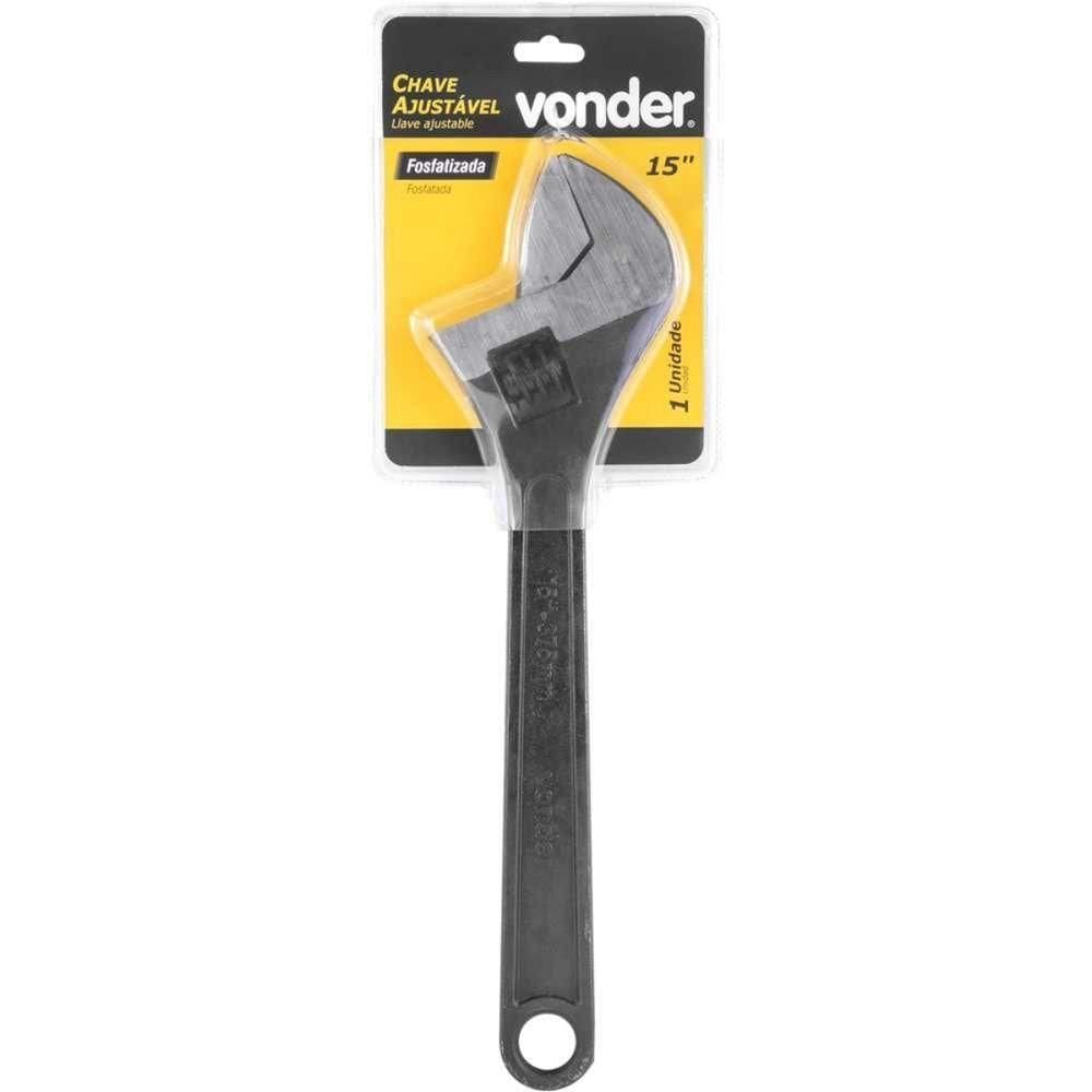Chave Inglesa Ajustável 15” Aço Carbono Fosfatizada - Vonder