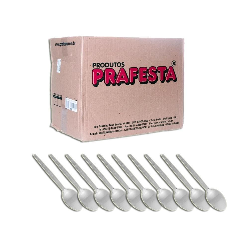 Kit Colher Transparente Para Refeição E Sobremesa 50Un