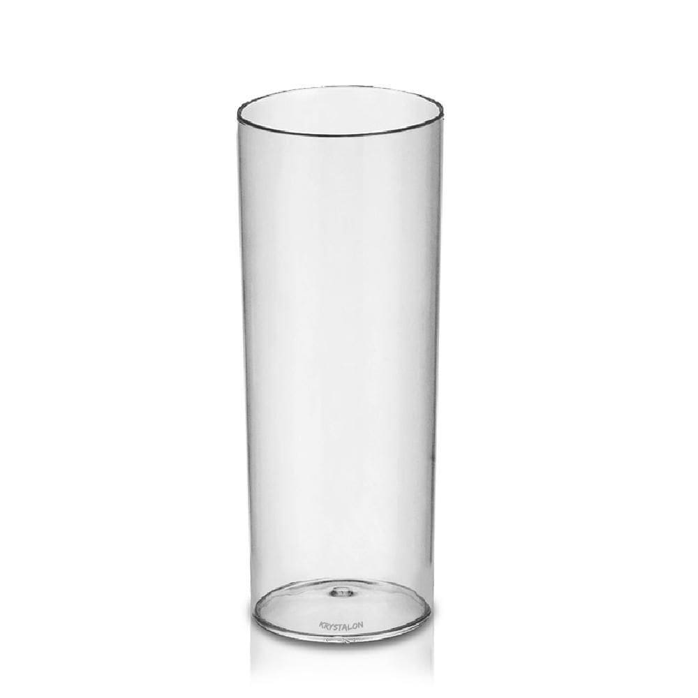 Kit 6 Copos Tubo 300 Ml Em Acrílico Poliestireno