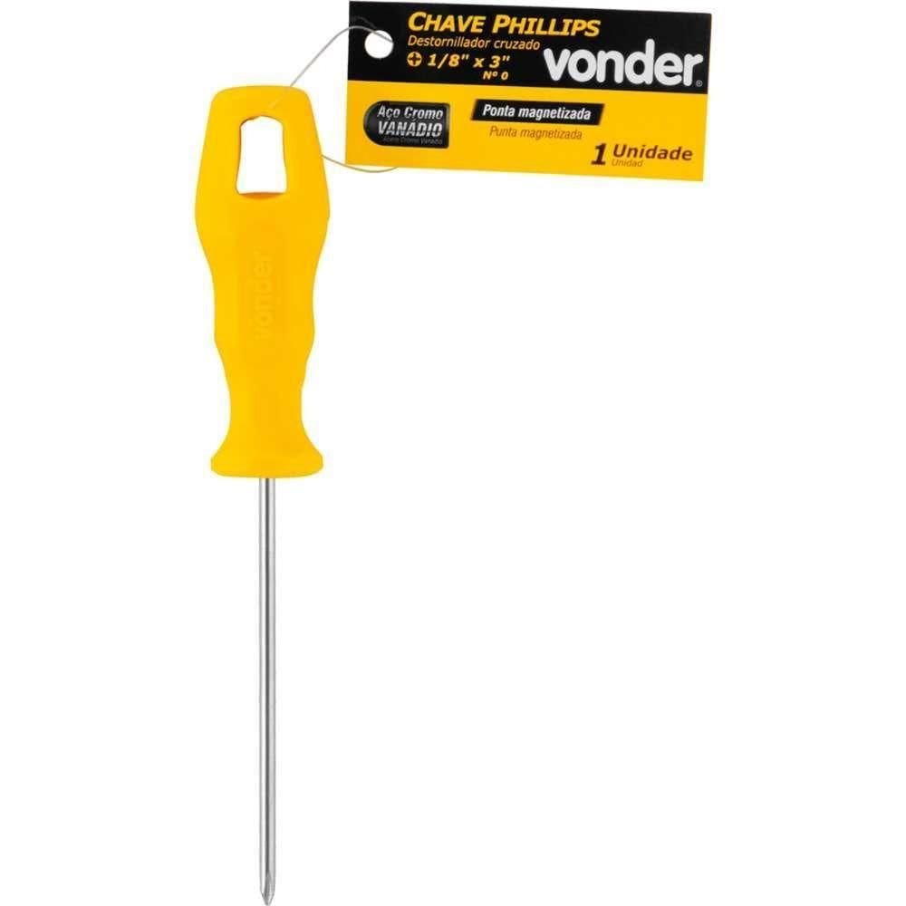 Chave Phillips 1-8x3 N.0 Cromo Vanádio Vonder