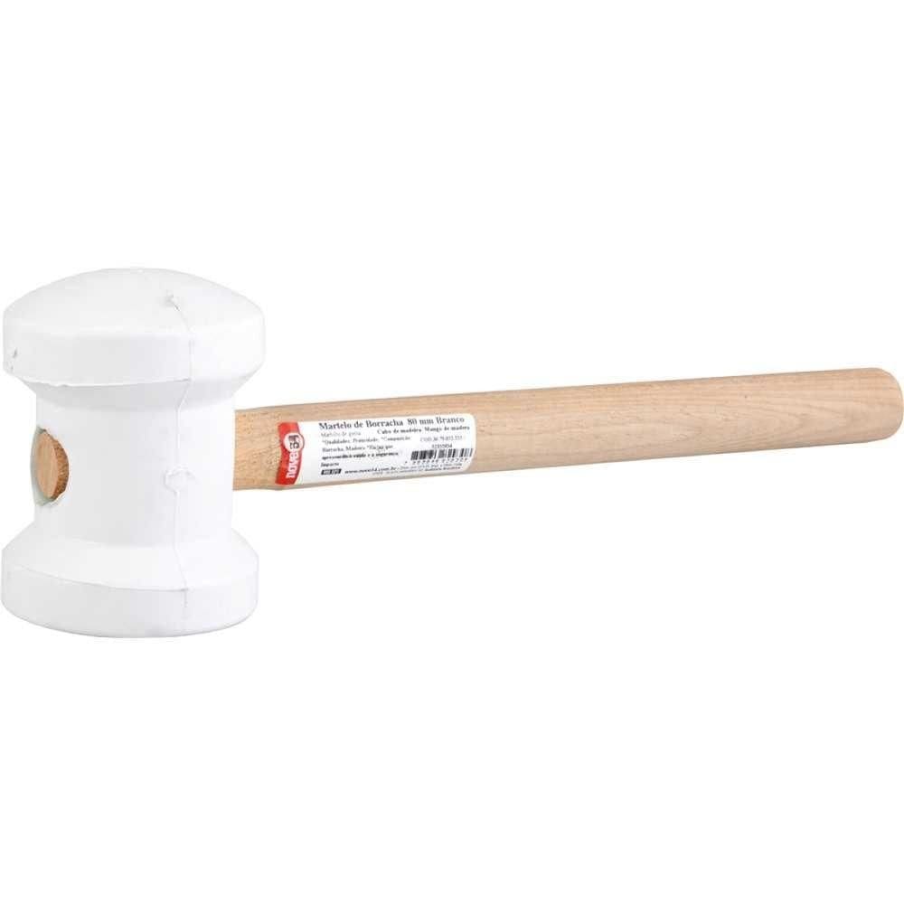 Martelo De Borracha 80mm Branco Nove54