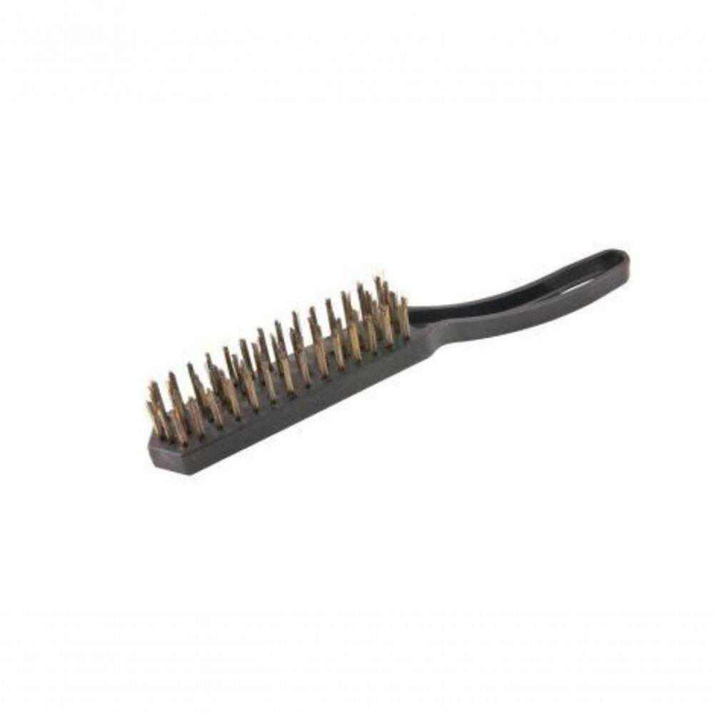 Escova Manual Aço 5 Fileiras Cabo Plástico Vonder