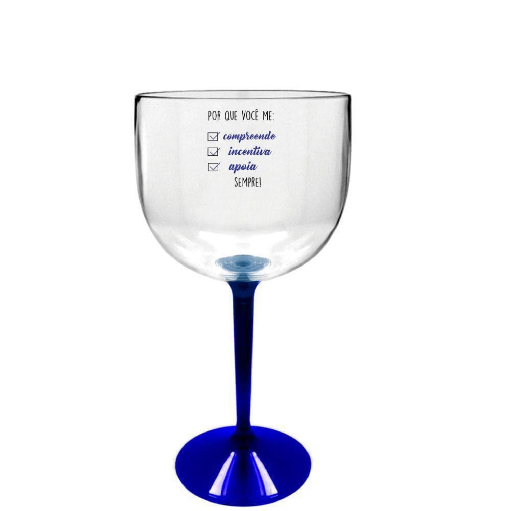 Taça Gin Bicolor Azul - Você Me Completa