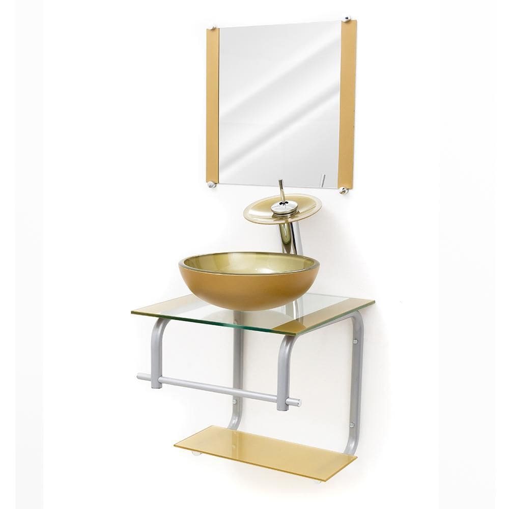 Gabinete Cuba De Vidro Para Banheiros 40Cm Korzen