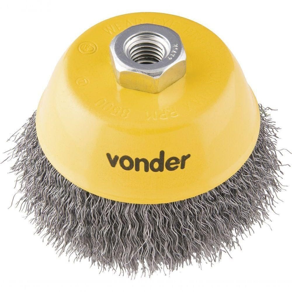 Escova Copo Ondulada 4 Rosca M14 Polido 8500rpm Vonder