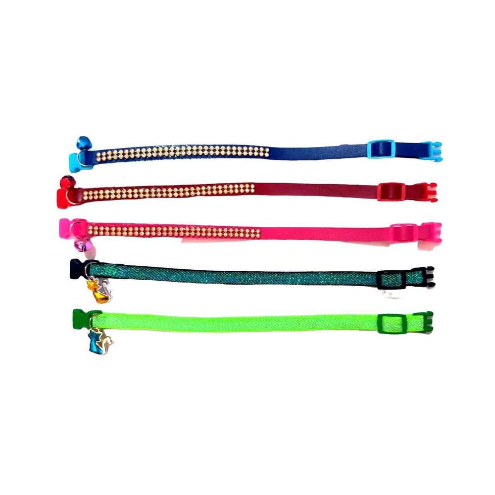 Kit De 5 Coleiras Para Gatos - Tamanho Único