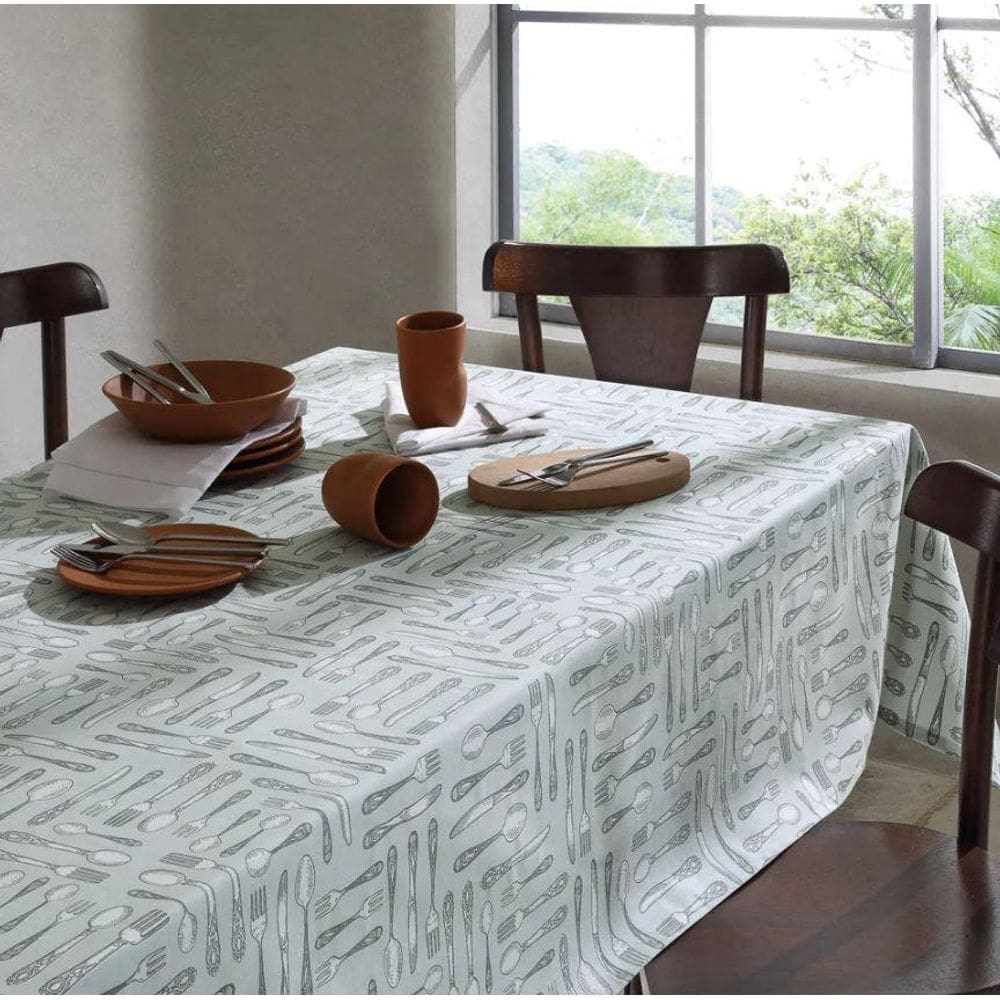 Toalha De Mesa Retangular Clean 8 Lugares Ellie Dohler