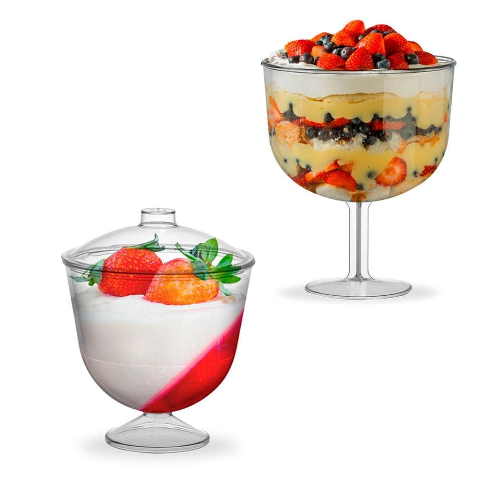 1 Taça Tropical 1,3 Sem Tampa + 1 Taça Com Tampa 1500Ml