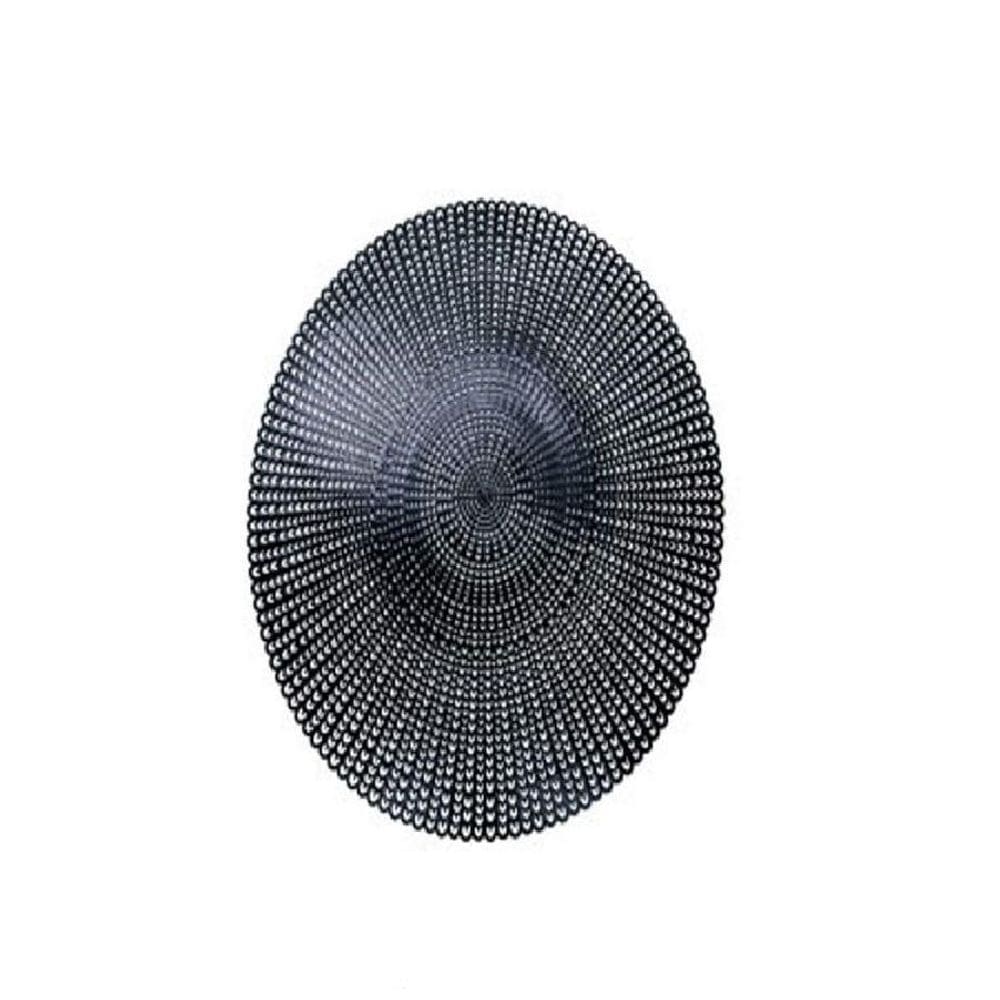 Jogo 6 Unidades Lugar Americano Macrome Preto 41 Cm