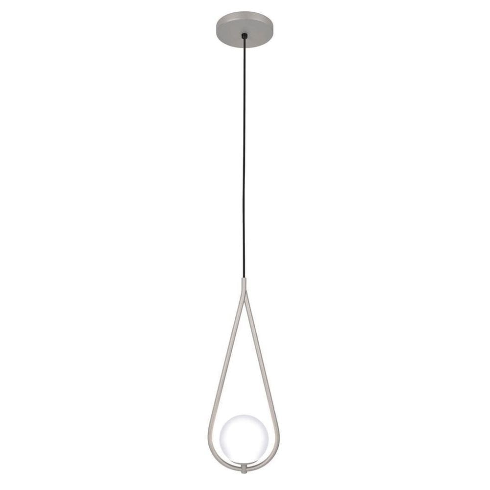 Luminária Teto Pendente Gota Globo Vidro Cozinha Mesa Prata
