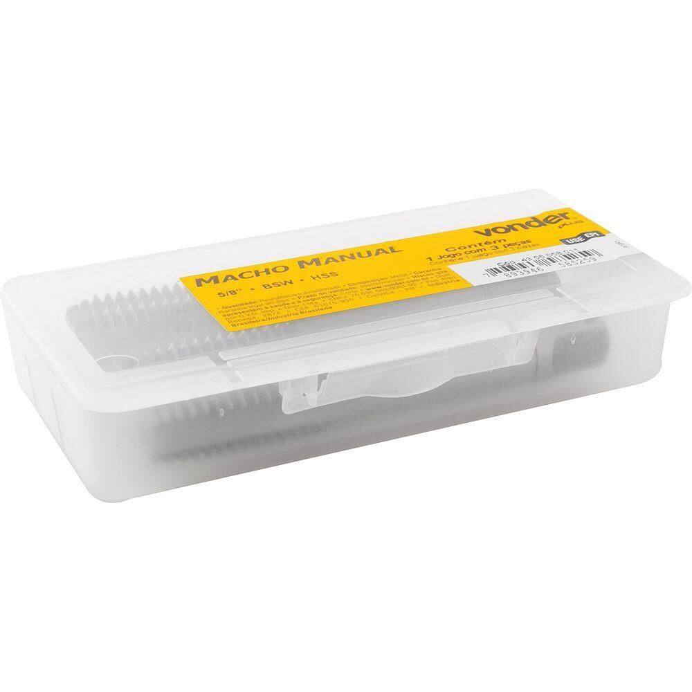 Macho Manual Aço Rápido 5-8`` Bsw Jogo 3 Peças Vonder Plus