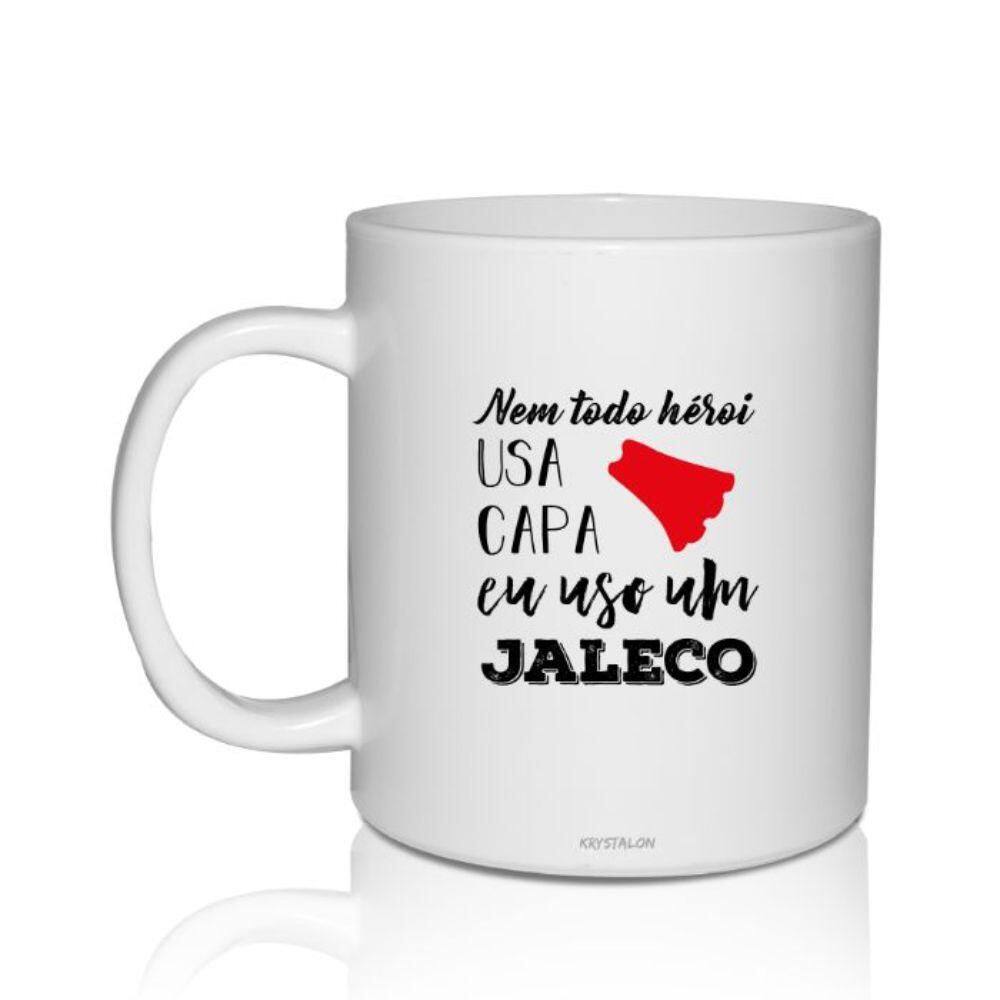 Caneca Branca Criativa  Da Saúde - Jaleco
