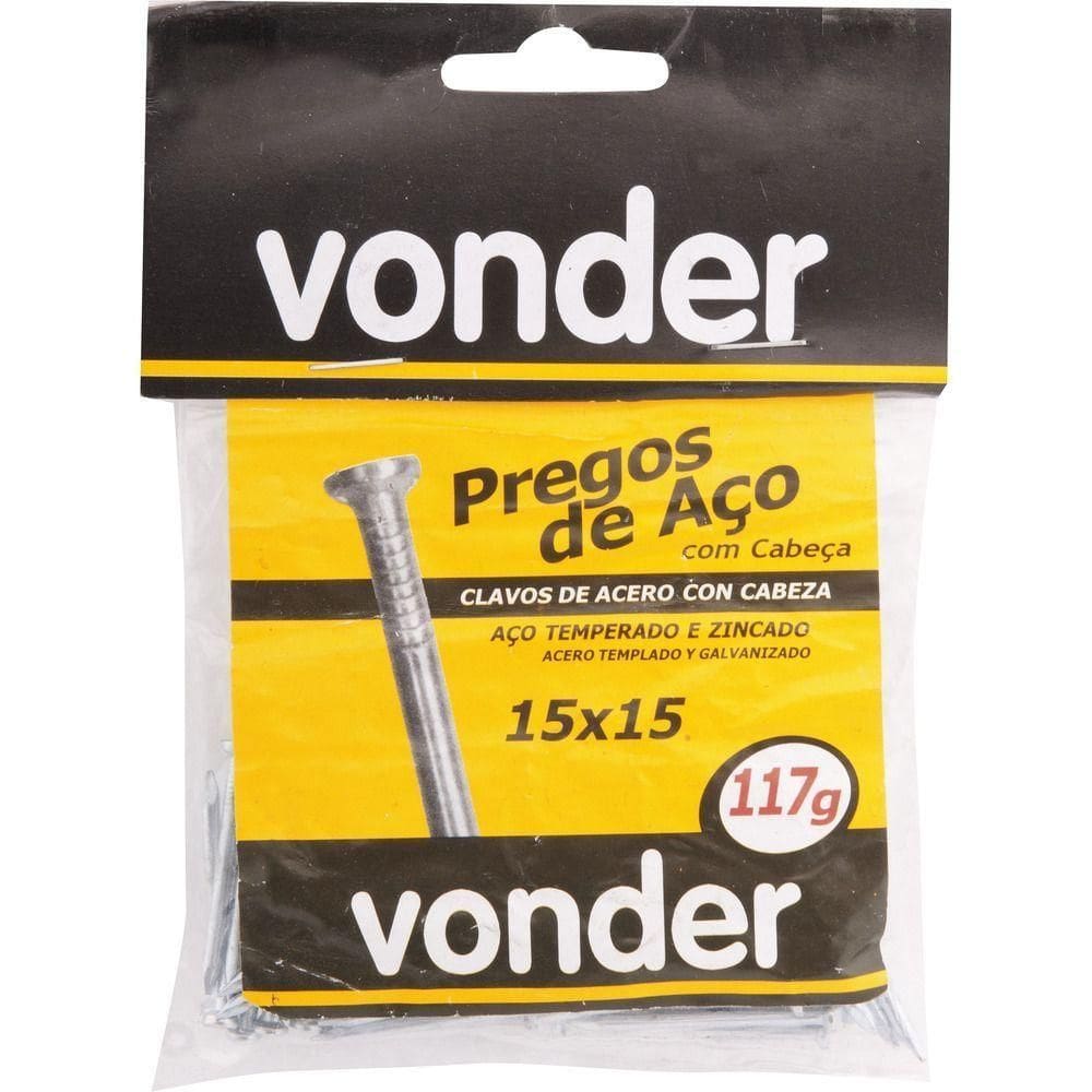 Prego De Aço 10x10 Com Cabeça Zincado 100 Peças Vonder