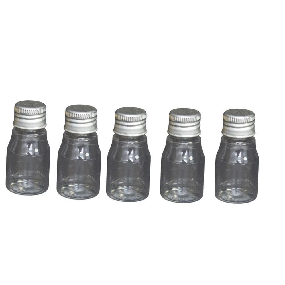 Kit 10 Frasco Pet 10Ml Tampa Prata Para Personalizar Festa