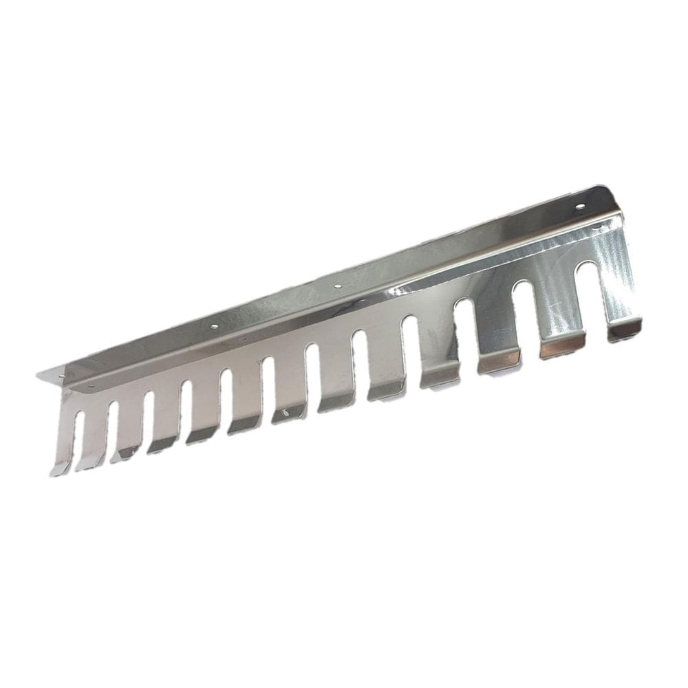 Suporte para Espeto de Parede em Inox 12 Espaços 47x8x3cm