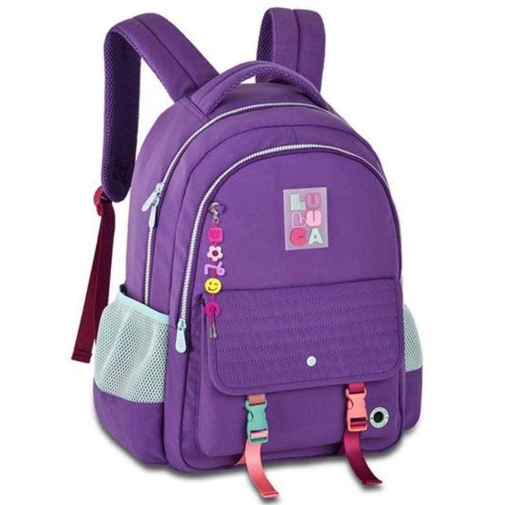 Mochila De Costas Juvenil Em Nylon Oficial Luluca Lu24601