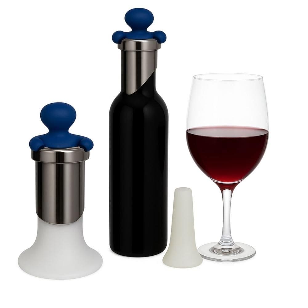 Conjunto 2 Tampas Rolha Decorativa Vinho Champagne Bugatti