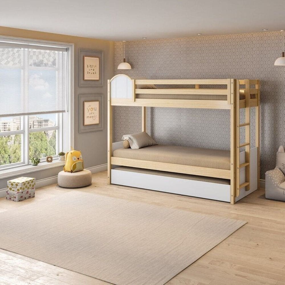 Treliche Infantil New Garden Casatema Natural/Branco