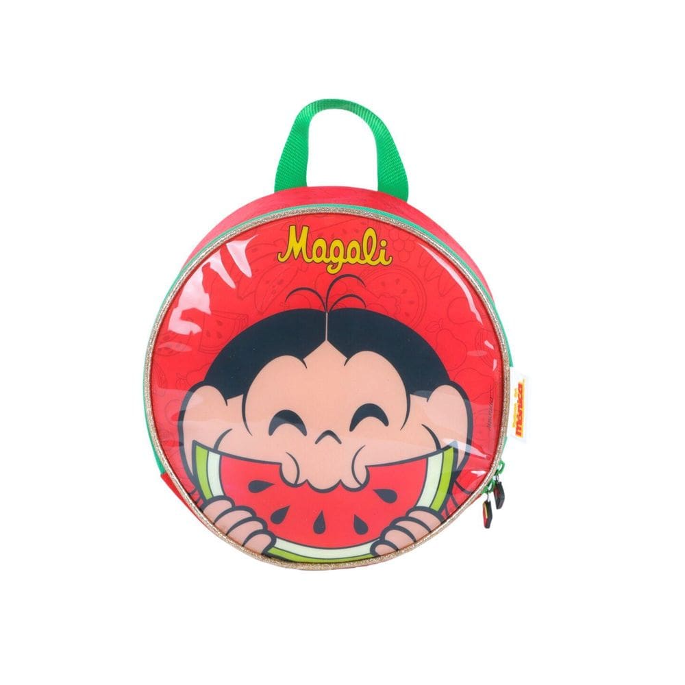 Kit Escolar Turma Da Monica Lancheira + Estojo T - Vermelho