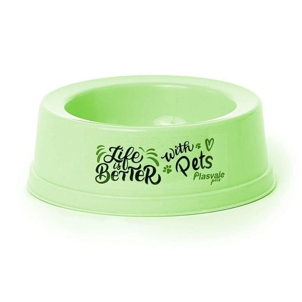 Comedouro 1l Plasvale Pets Verde