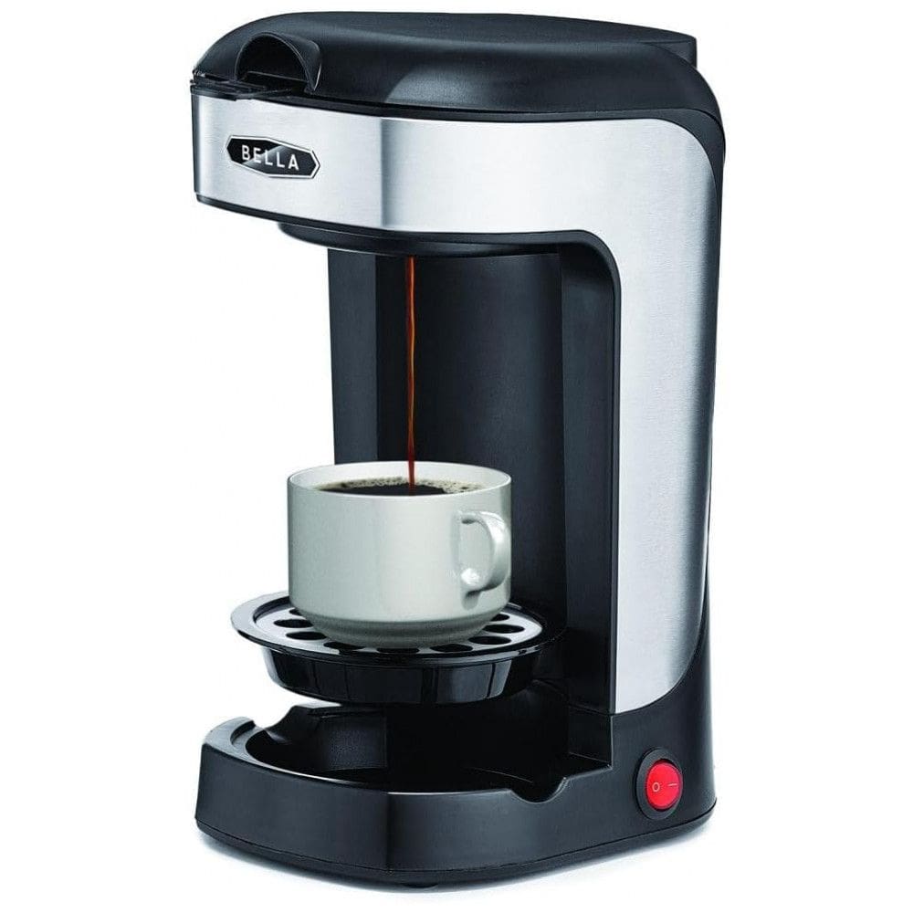 Máquina de Café Expresso em Aço Inoxidável, 110V 600W, BELLA, Preta