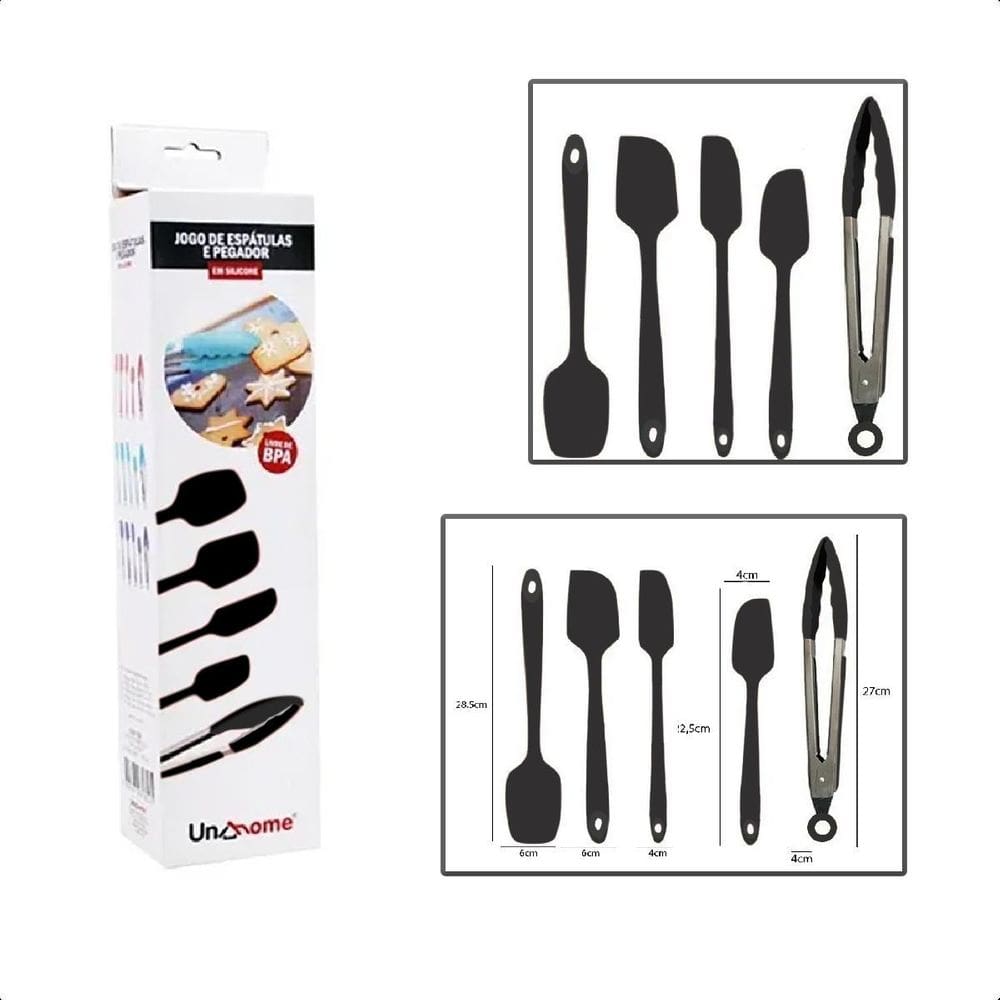 Espátulas e Pegador Silicone Candy Colors UnyHome SU201312